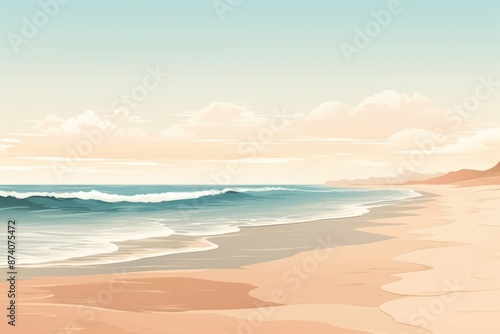 Fototapeta Naklejka Na Ścianę i Meble -  Landscape beach backgrounds outdoors.