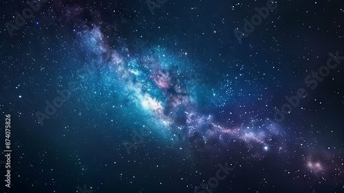 Вeautiful nebula galaxy view night landscape © Taisiia