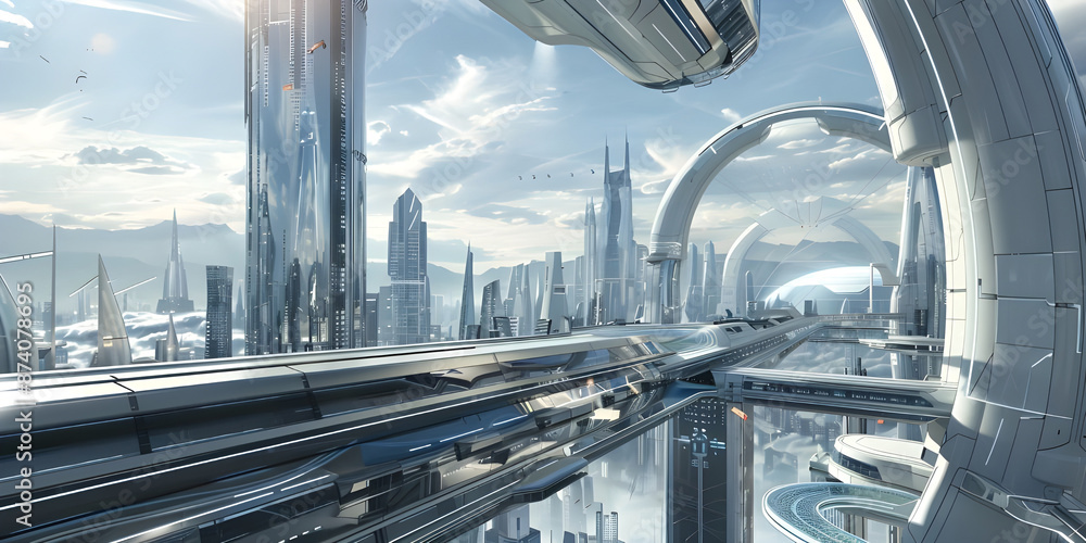 Futuristic urban architecture background Futuristic urban architecture background