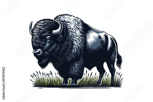 Bison vector image cute nice design 