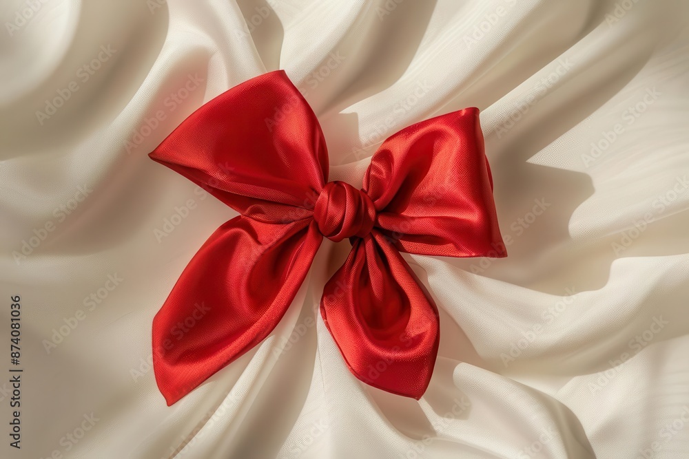 elegant crimson bow floating gracefully against a pristine white backdrop casting delicate shadows soft studio lighting enhances the rich texture and intricate folds of the silky ribbon elegant crimson bow floating gracefully against a pristine white backdrop casting delicate shadows soft studio lighting enhances the rich texture and intricate folds of the silky ribbon