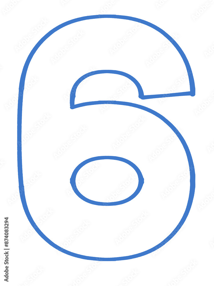 数字の六のイラスト素材 数字の六のイラスト素材