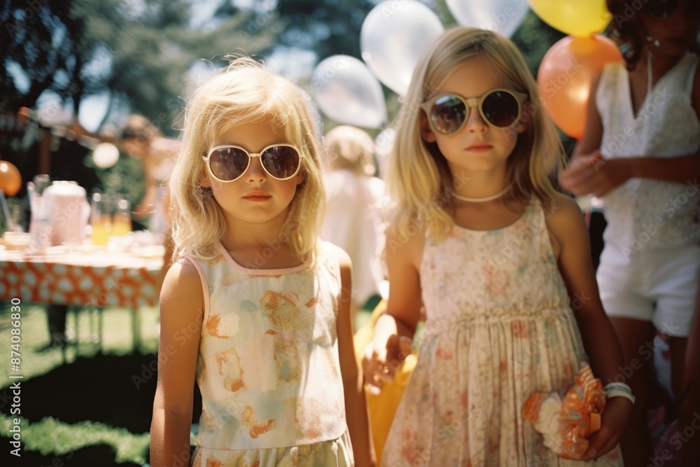 Obraz premium A children party sunglasses fun togetherness.