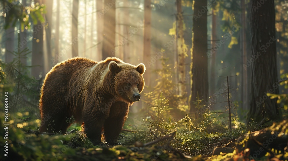 Bear in the Forest: Majestic Wildlife Encounter Bear in the Forest: Majestic Wildlife Encounter