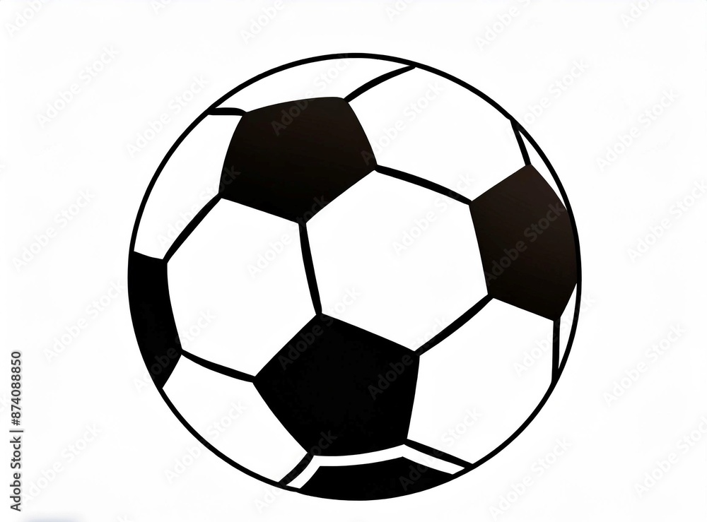 Football Ball Flat Illustration Icon Isolated On White Background Football Ball Flat Illustration Icon Isolated On White Background