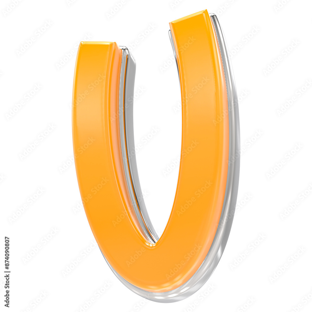 U Letter 3D Render U Letter 3D Render
