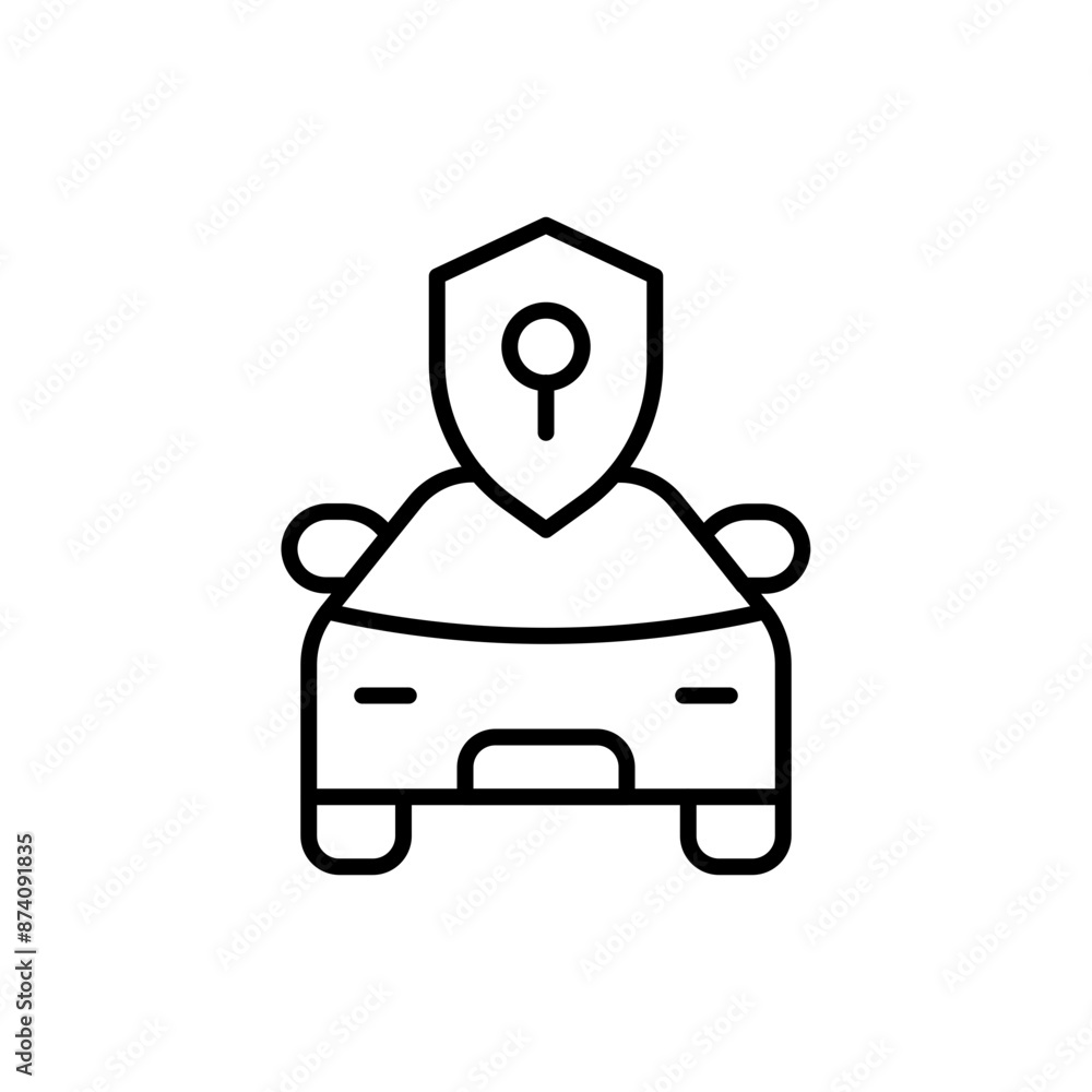 Car security outline icons, minimalist vector illustration ,simple transparent graphic element .Isolated on white background Car security outline icons, minimalist vector illustration ,simple transparent graphic element .Isolated on white background