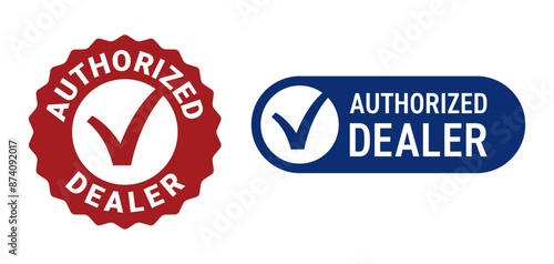 Authorized dealer circle and horizontal stamp for verified seller