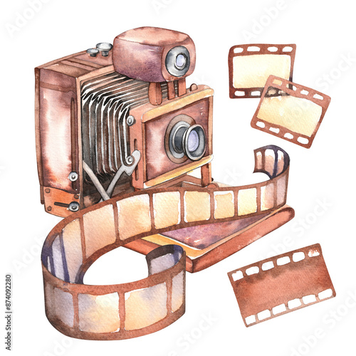 Canvastavla Retro camera and films