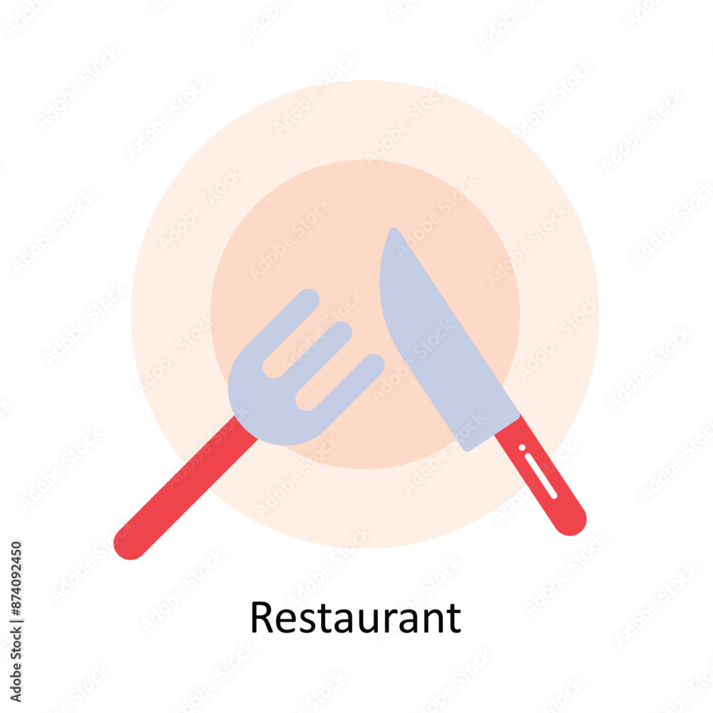 Restaurant vector Flat Design illustration. Symbol on White background EPS 10 File Restaurant vector Flat Design illustration. Symbol on White background EPS 10 File