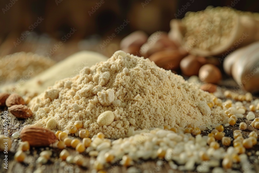 Flour and Nuts Pile