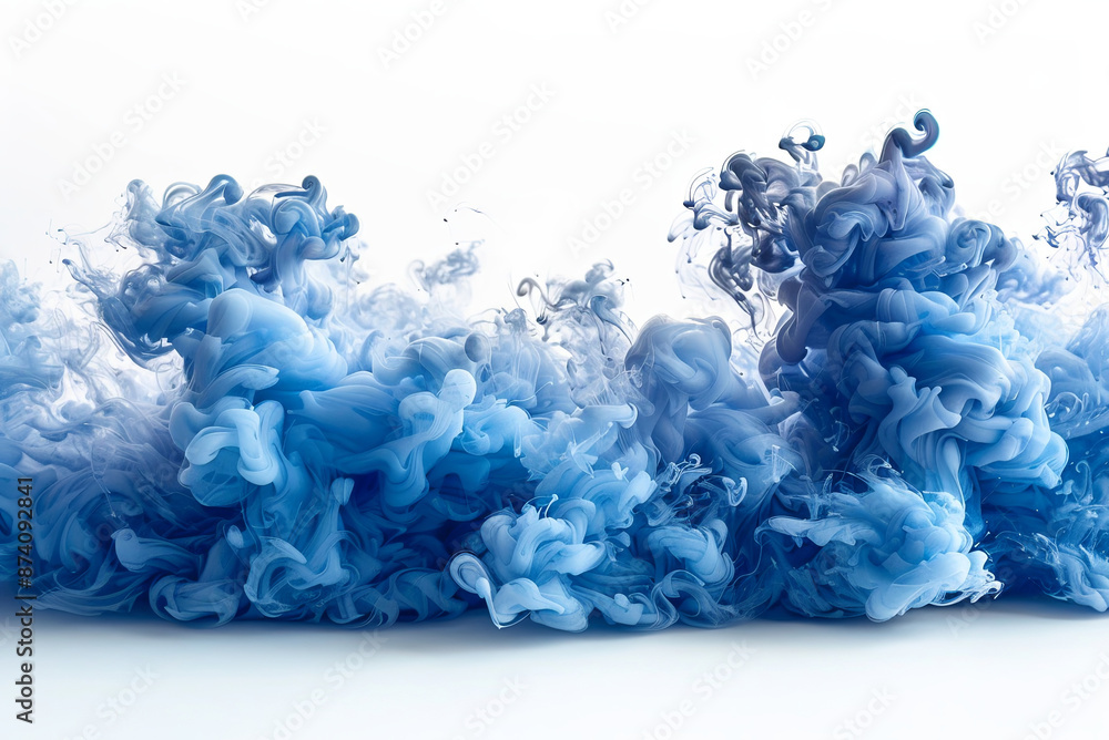 Background of a blue smoke cloud with. The smoke is thick and dense, creating a sense of weight and heaviness Background of a blue smoke cloud with. The smoke is thick and dense, creating a sense of weight and heaviness