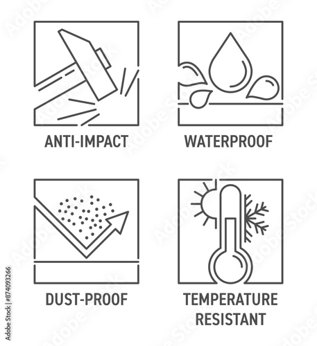  Anti-impact, Waterproof, Dust-proof, Temperature resist