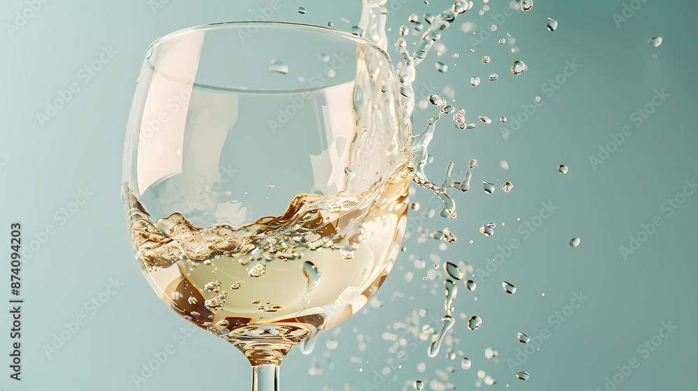 Liquid splashing out of a wine glass Liquid splashing out of a wine glass