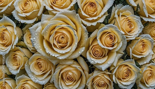 Yellow Roses After the Rain