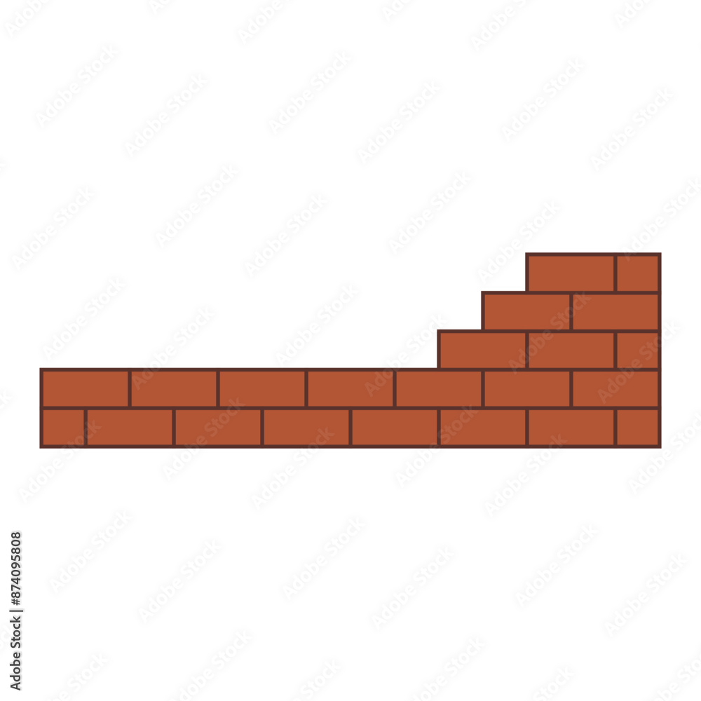 Obraz premium Brick Wall Vector icon