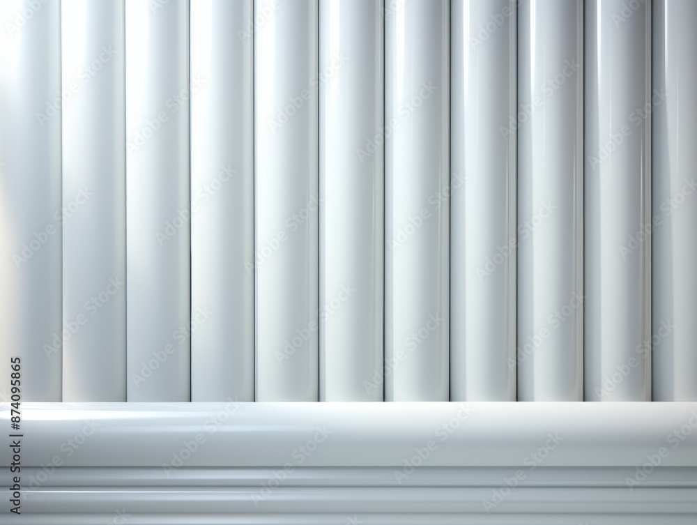 Obraz premium A close-up view of a white wave with smooth, flowing curves against a white background.