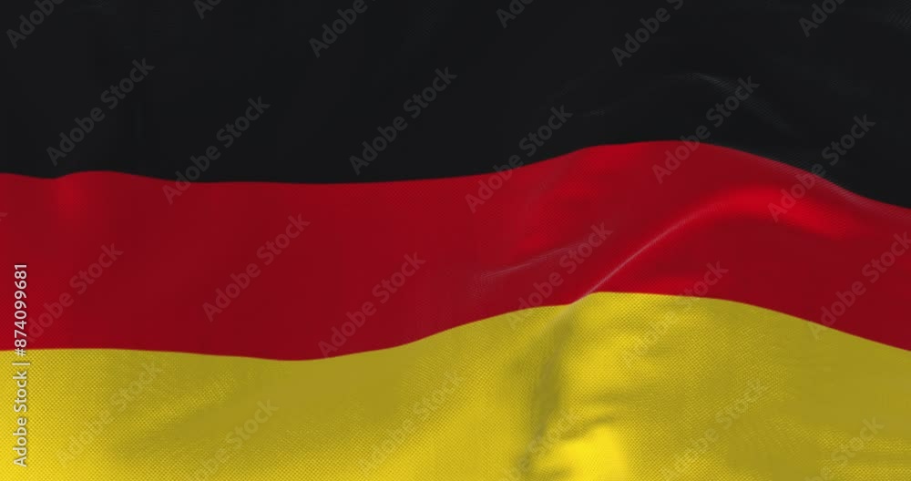 Germany national flag waving in the wind on a clear day Germany national flag waving in the wind on a clear day