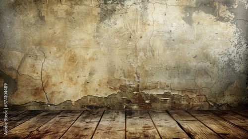 Distressed Wood and Weathered Wall Backdrop