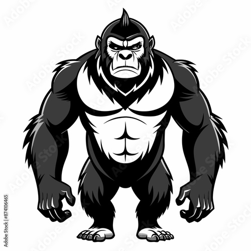 funny gorilla logo, gorilla head logo photo