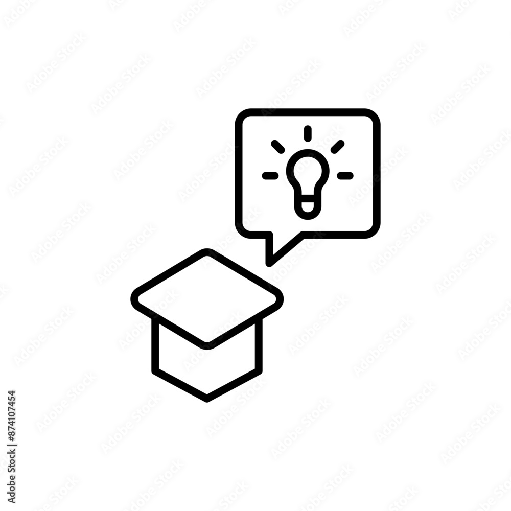 College idea outline icons, minimalist vector illustration ,simple transparent graphic element .Isolated on white background College idea outline icons, minimalist vector illustration ,simple transparent graphic element .Isolated on white background