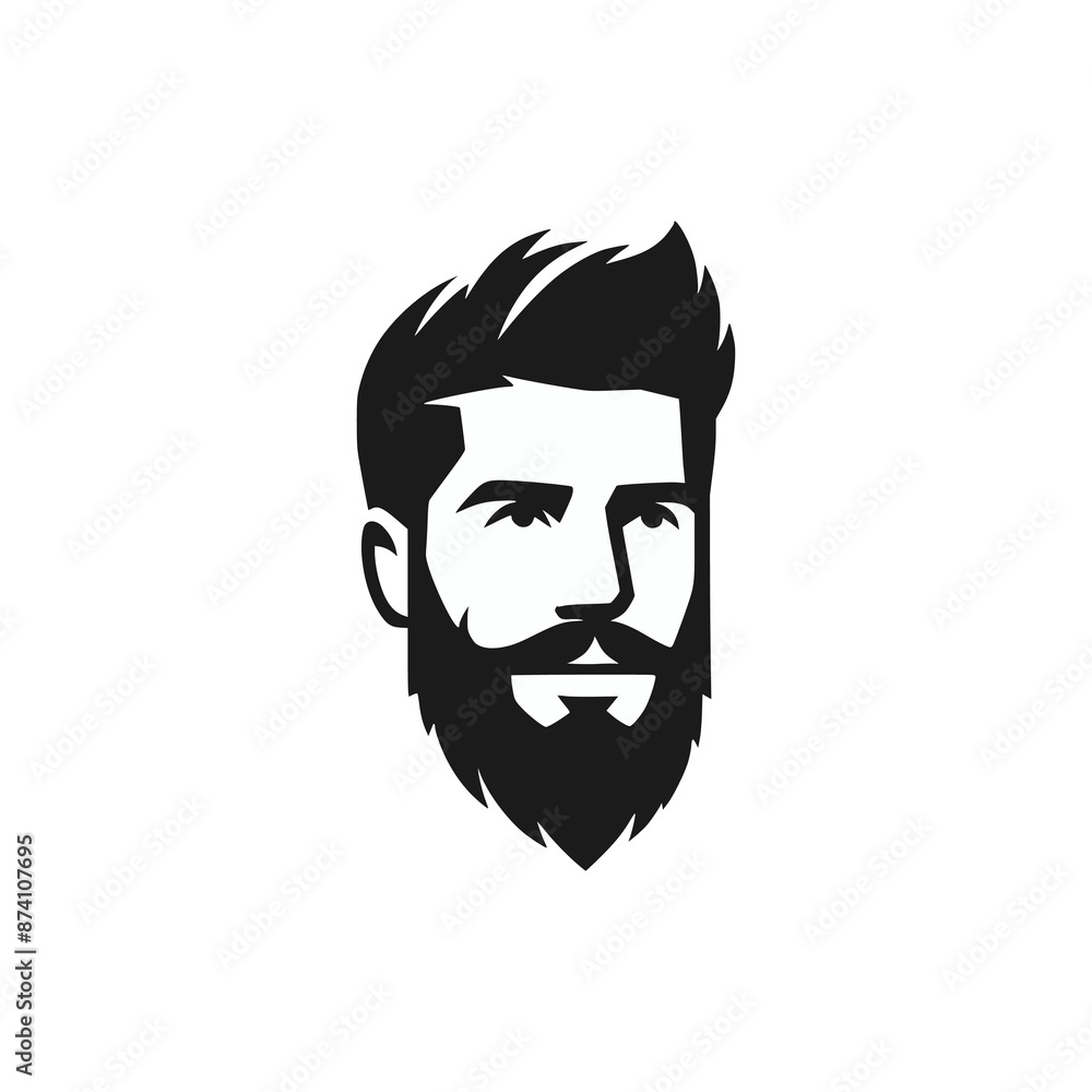 man with beard gentleman logo vector illustration template design man with beard gentleman logo vector illustration template design