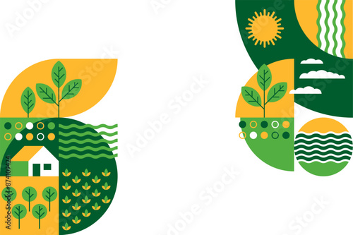 Decoration for Sustainable Agriculture layout, left and right