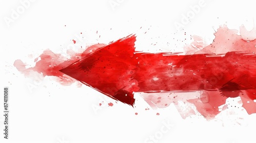 minimalist red arrow sketch style