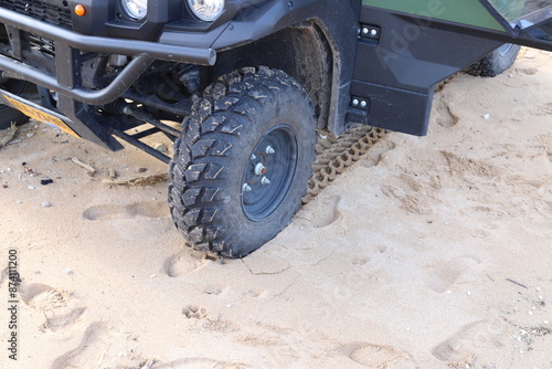 Trolley wheel for transporting heavy loads.