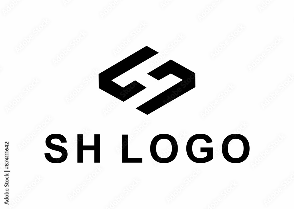letter sh logo, design, Vector, illustration, creative icon, template letter sh logo, design, Vector, illustration, creative icon, template