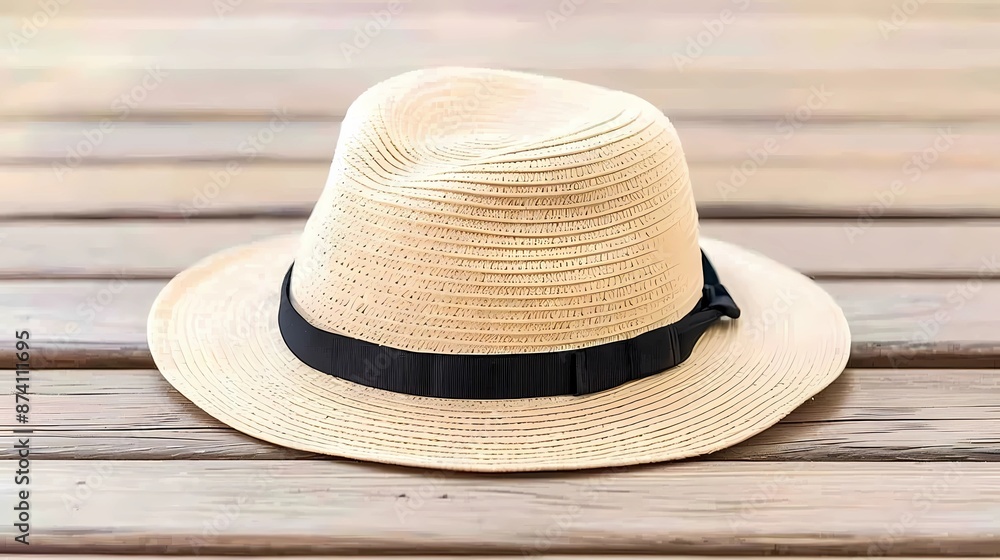 straw hat on a table