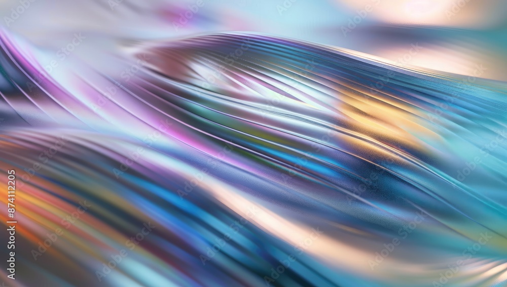 Abstract Iridescent Fluid Waves Abstract Iridescent Fluid Waves