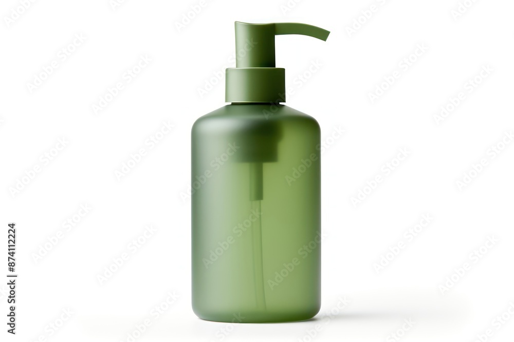 Bottle green white background container. Bottle green white background container.