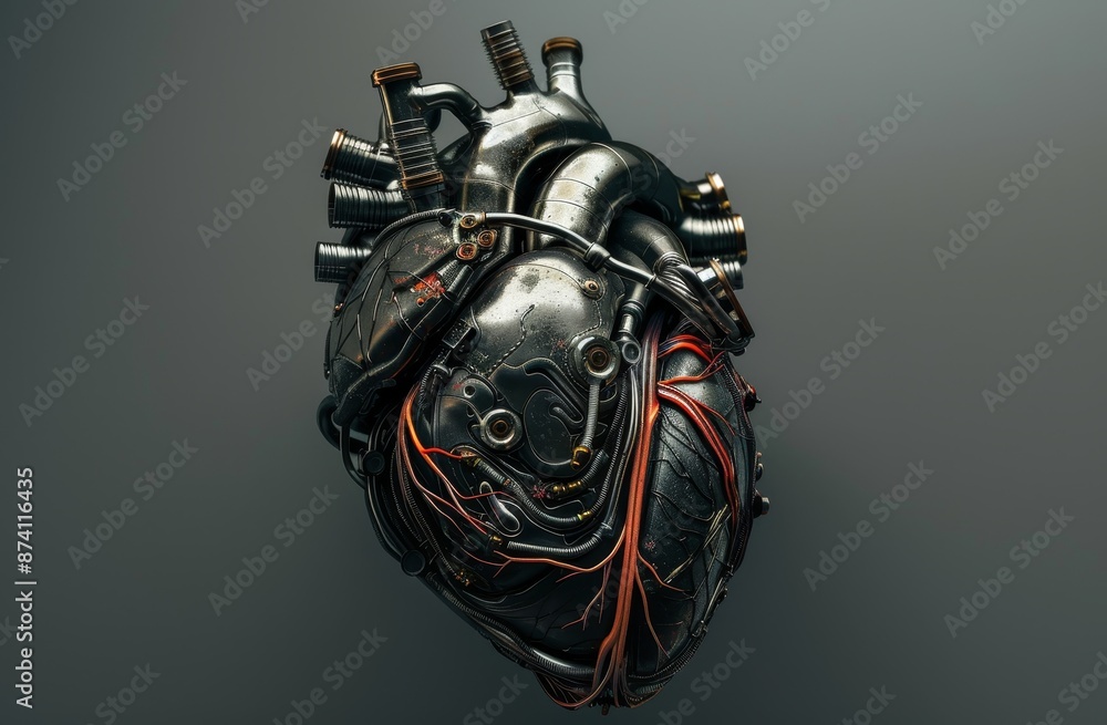 Engine with heart shape and gears and mechanism Engine with heart shape and gears and mechanism