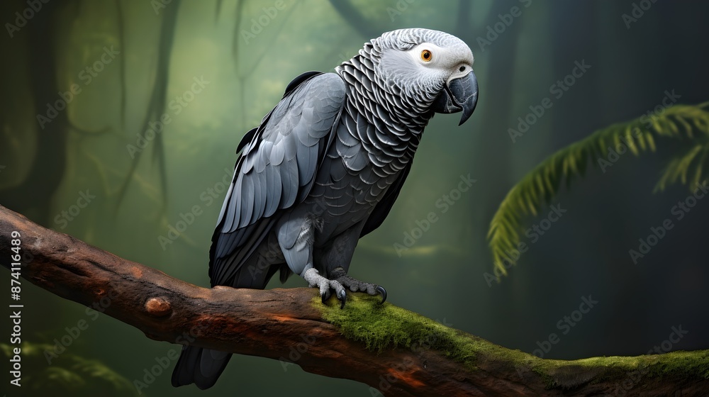 Fototapeta premium African Grey Parrot UHD Wallpaper