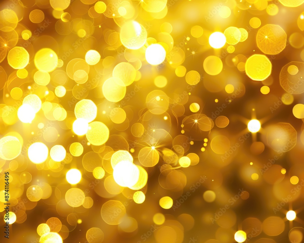Gold Holidays. Blurred Christmas Lights Bokeh for Holiday Background Gold Holidays. Blurred Christmas Lights Bokeh for Holiday Background