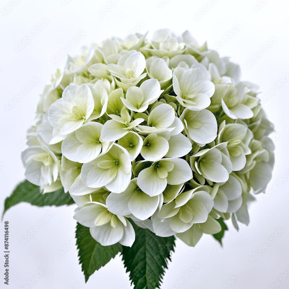 Portrait of light blue and white Hydrangea in studio lighting. Portrait of light blue and white Hydrangea in studio lighting.