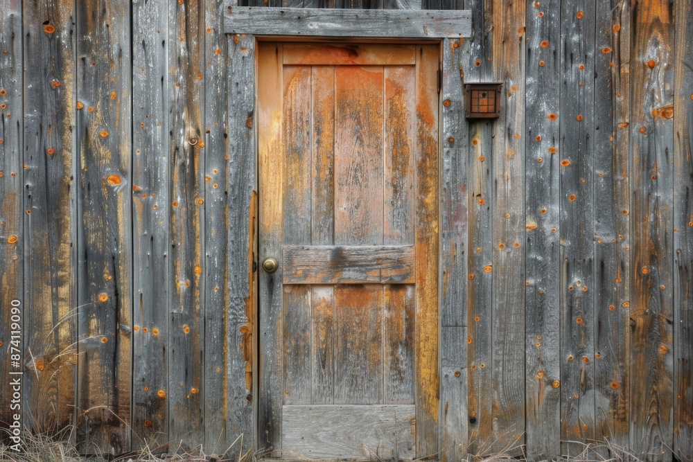 Rustic Wooden Door and Weathered Wall Rustic Wooden Door and Weathered Wall