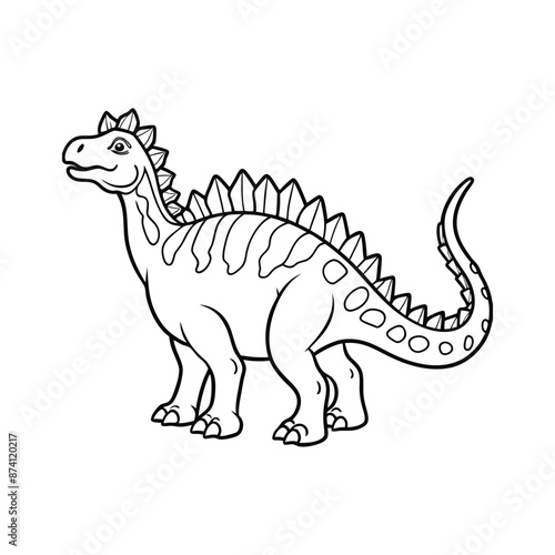 dinosaur vector line art © Shajamal