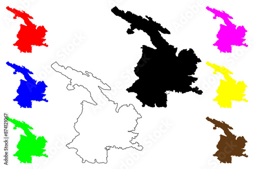 Kalymnos island (Hellenic Republic, Greece) map vector illustration, scribble sketch Kalymnos map