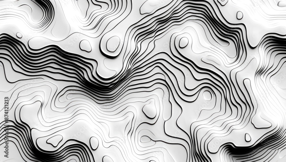 Abstract Topographic Map Design Abstract Topographic Map Design