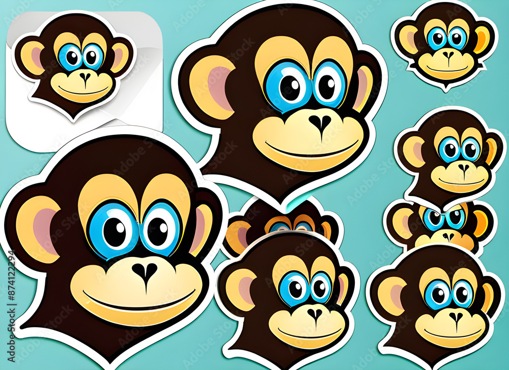 Fototapeta premium monkey generative ai