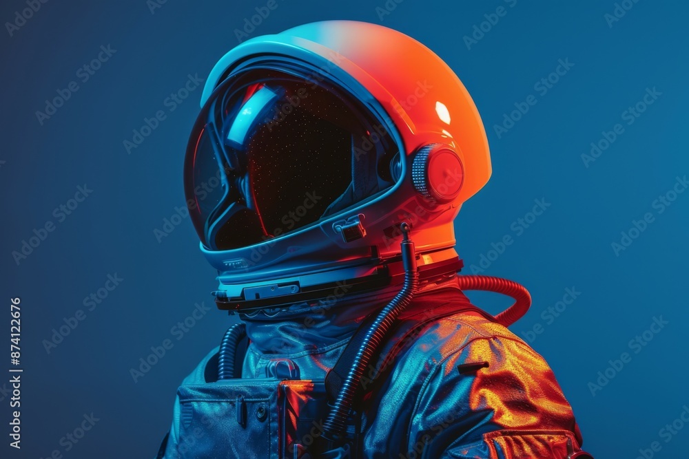 Astronaut in futuristic space suit