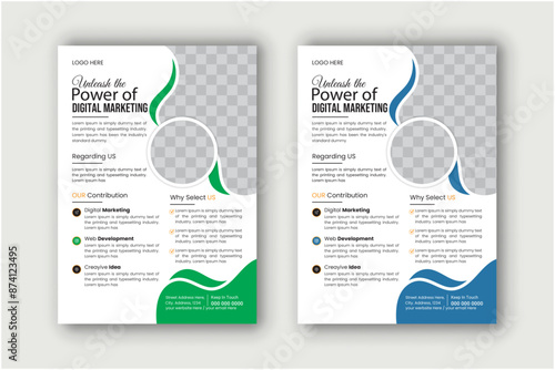 Corporate creative colorful business flyer template design set, abstract business flyer, vector template design or business poster template design