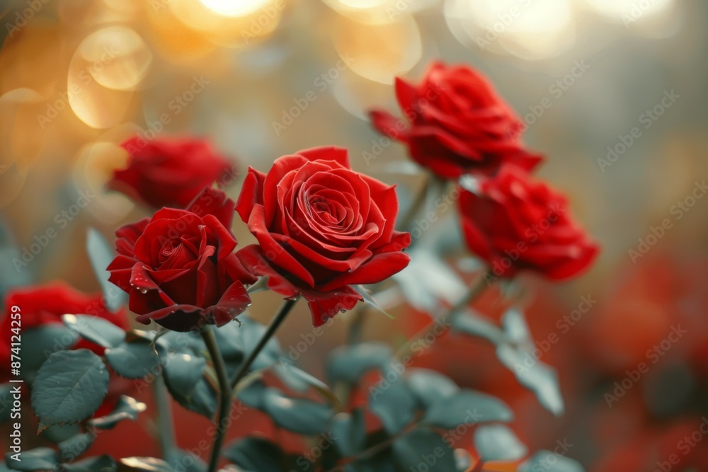 Beautiful Red Roses in Bloom Beautiful Red Roses in Bloom