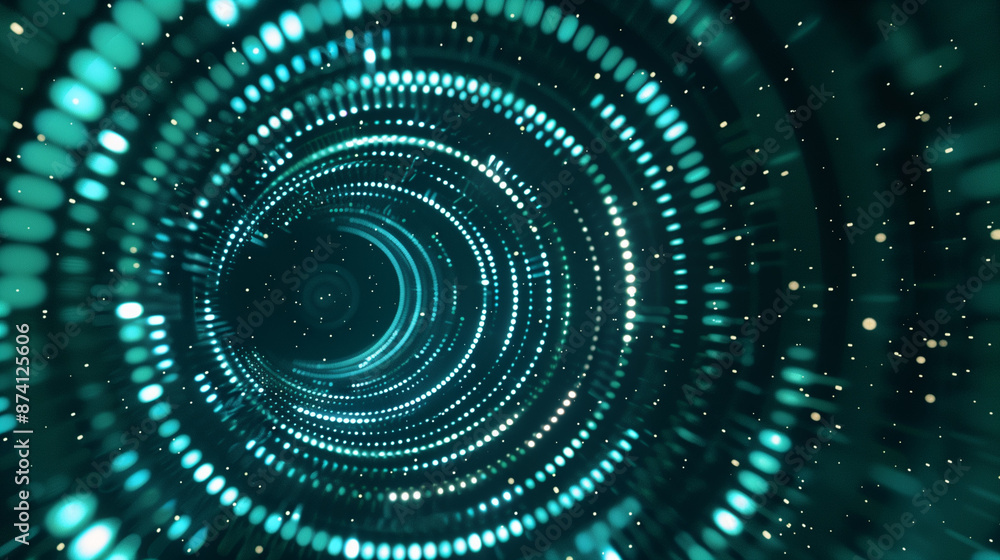 Digital background in circles Digital background in circles