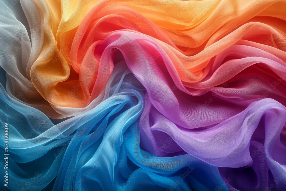 Obraz premium Colorful Flowing Fabric