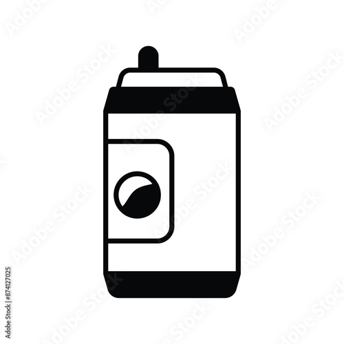 cola icon with white background vector stock illustration