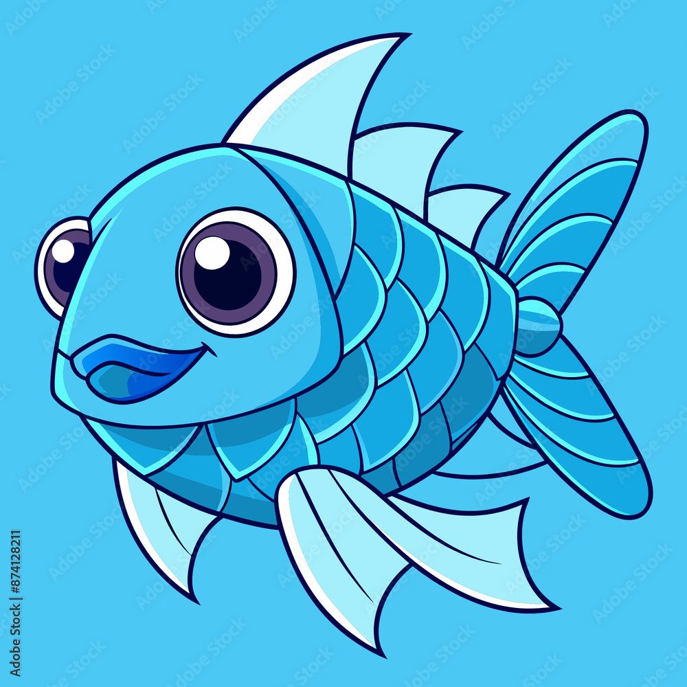 Fototapeta premium fish, cartoon, animal, sea, water, illustration, vector, whale, dolphin, ocean, cute, nature, shark, funny, marine, drawing, swimming, wildlife, art, design, animals, aquatic, fun, mammal, blue
