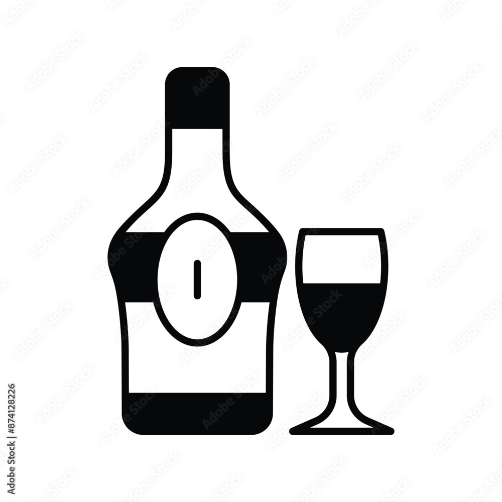 champagne icon with white background vector stock illustration champagne icon with white background vector stock illustration